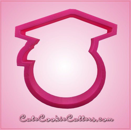 Pink Grad Smiley Cookie Cutter