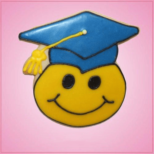 Pink Grad Smiley Cookie Cutter