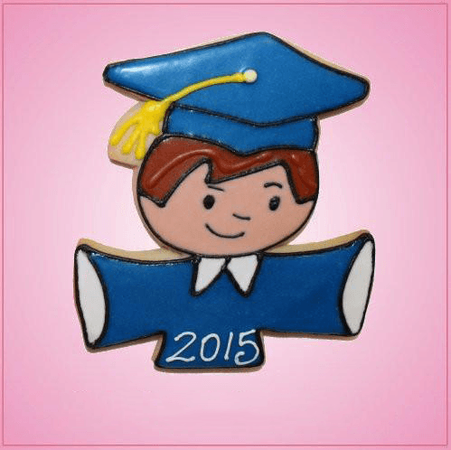 Pink Gregory Grad Boy Cookie Cutter