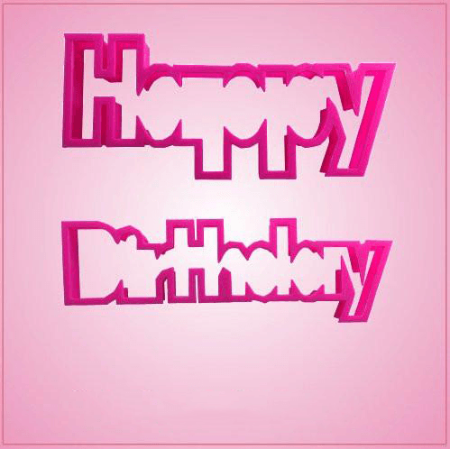 Pink Happy Birthday Cookie Cutter Set - Cheap Cookie Cutters