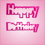 Pink Happy Birthday Cookie Cutter Set