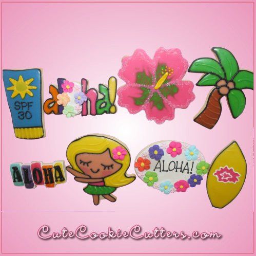 Pink Aloha Word Cookie Cutter
