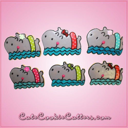 Pink Henrietta Hippo Cookie Cutter