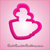 Pink Hot Cocoa with Steam Cookie Cutter