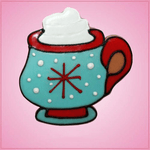 Pink Hot Cocoa with Whip Cream Cookie Cutter