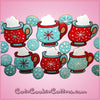 Pink Hot Cocoa with Whip Cream Cookie Cutter