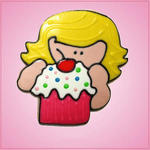 Pink Kimberly Birthday Girl With Cupcake Cookie Cutter