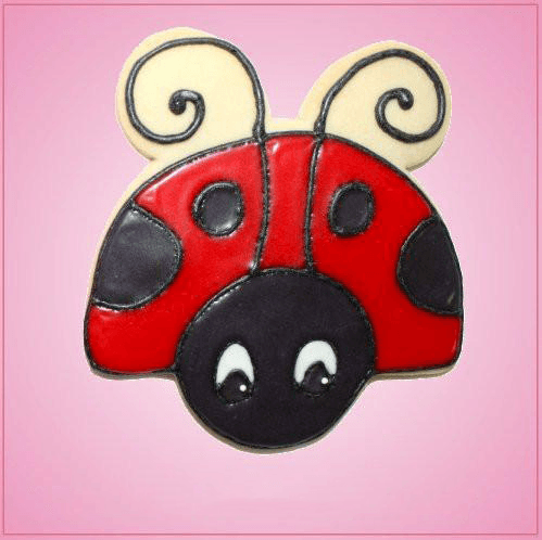 Pink Ladybug Face Front Cookie Cutter