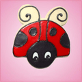 Pink Ladybug Face Front Cookie Cutter