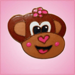 Pink Marcy Monkey With Flower Cookie Cutter