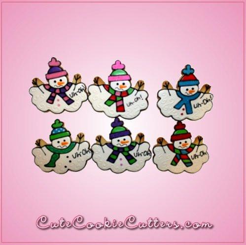 Pink Marvin the Melting Snowman Cookie Cutter - Cheap Cookie Cutters