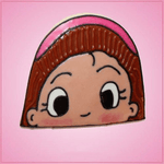 Pink Mimi Baking Girl Peeker Cookie Cutter