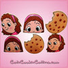 Pink Mimi Baking Girl Sideways Cookie Cutter
