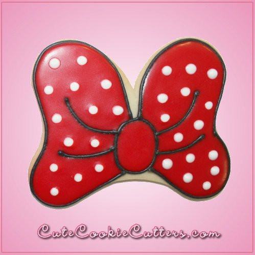 Pink Polka Dot Hair Bow Cookie Cutter
