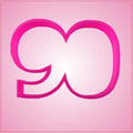 Pink Number 90 Cookie Cutter - Cheap Cookie Cutters
