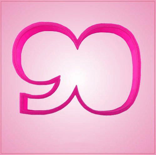 Pink Number 90 Cookie Cutter - Cheap Cookie Cutters