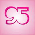 Pink Number 95 Cookie Cutter