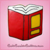 Pink Open Book Cookie Cutter