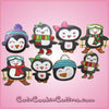 Pink Peter Penguin Skiing Cookie Cutter