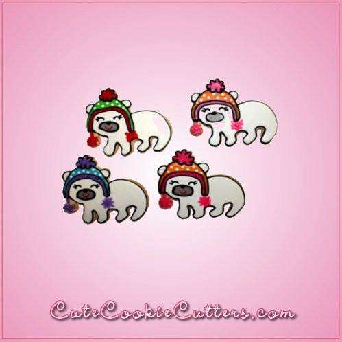 Pink Penny Polar Bear Cookie Cutter
