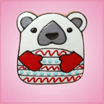 Pink Pepper Polar Bear Cookie Cutter