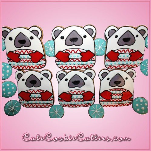 Pink Pepper Polar Bear Cookie Cutter