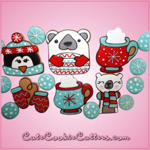 Pink Pepper Polar Bear Cookie Cutter