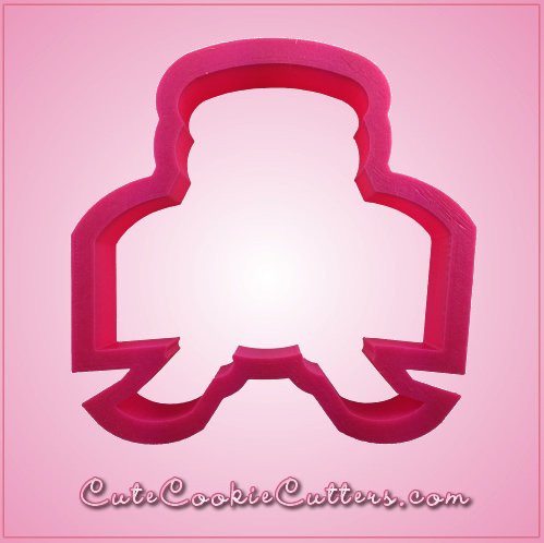 Pink Peter Penguin Skiing Cookie Cutter