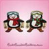 Pink Peter Penguin Skiing Cookie Cutter