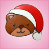 Pink Pixie Bear With Santa Hat Cookie Cutter