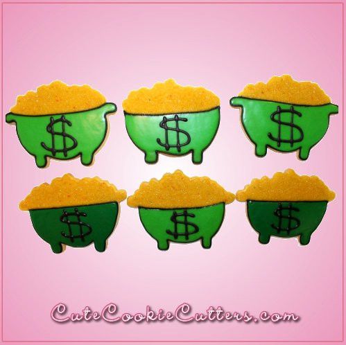 Pink Pot Of Gold Cookie Cutter - Cheap Cookie Cutters