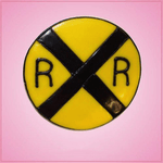 Pink Railroad Sign Cookie Cutter