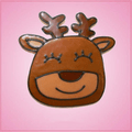 Pink Ralph Reindeer Face Cookie Cutter 