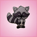 Pink Randy Raccoon Cookie Cutter 