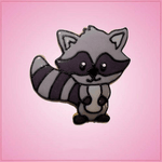 Pink Randy Raccoon Cookie Cutter