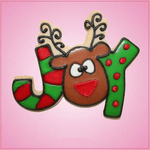 Pink Reindeer Joy Cookie Cutter