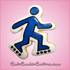 Pink Roller Skate Guy Cookie Cutter