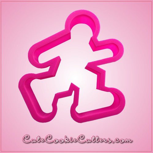 Pink Roller Skate Guy Cookie Cutter