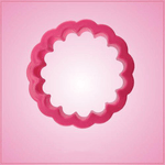 Pink Round Scalloped Cookie Cutter