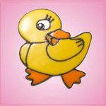 Pink Rubber Ducky Shy Cookie Cutter