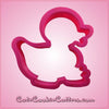 Pink Rubber Ducky Sitting Cookie Cutter