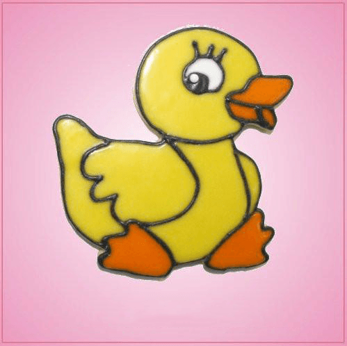 Pink Rubber Ducky Sitting Cookie Cutter