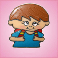 Pink Samuel Student Boy Cookie Cutter