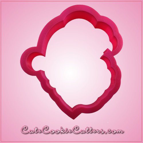 Pink Santa Face Cookie Cutter
