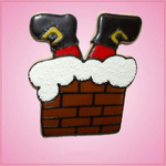 Pink Santa Stuck in Chimney Cookie Cutter