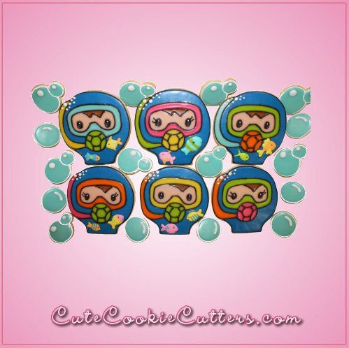 Pink Scuba Diver Cookie Cutter