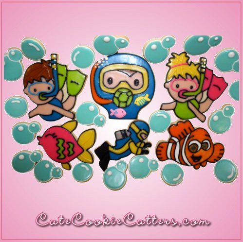 Pink Scuba Diver Cookie Cutter