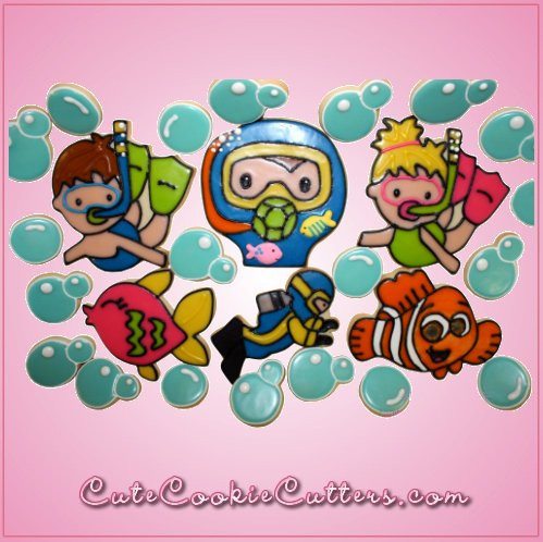 Pink Simon Snorkel Boy Cookie Cutter