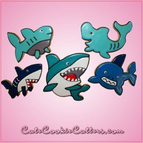 Pink Sadie Shark Cookie Cutter