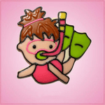 Pink Simone Snorkel Girl Cookie Cutter